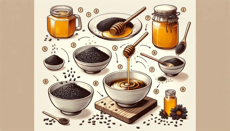 طريقة تحضير العسل مع حبة البركة